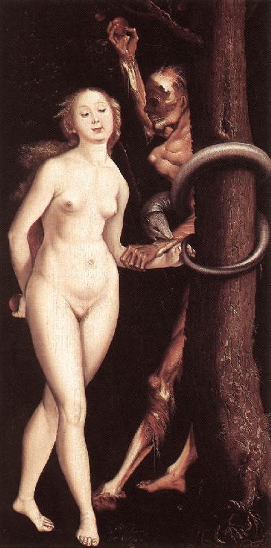 BALDUNG GRIEN, Hans Eve, the Serpent, and Death oil painting image